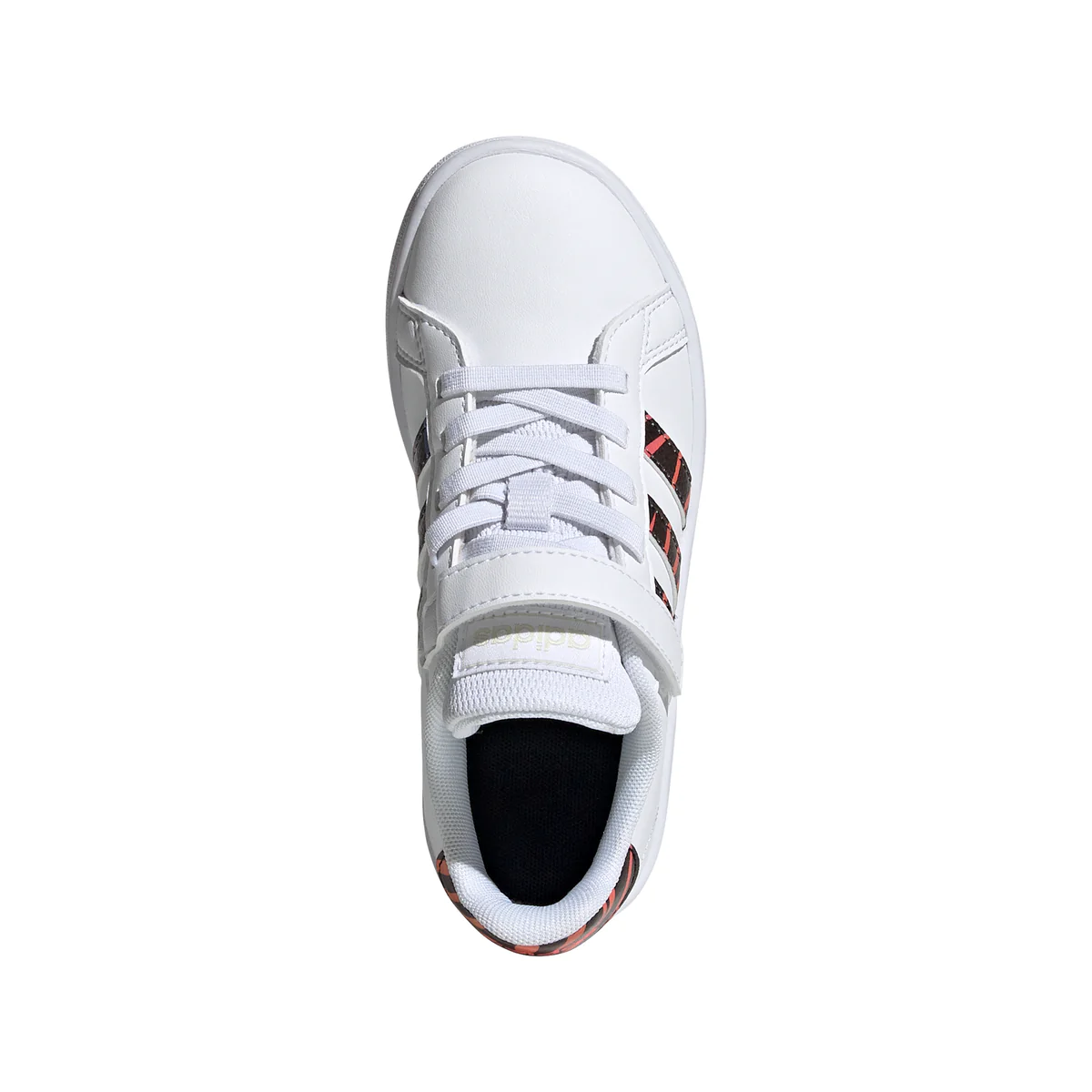 Sneakers da bambina bianche con strisce animalier adidas Grand Court Tiger - Image 3
