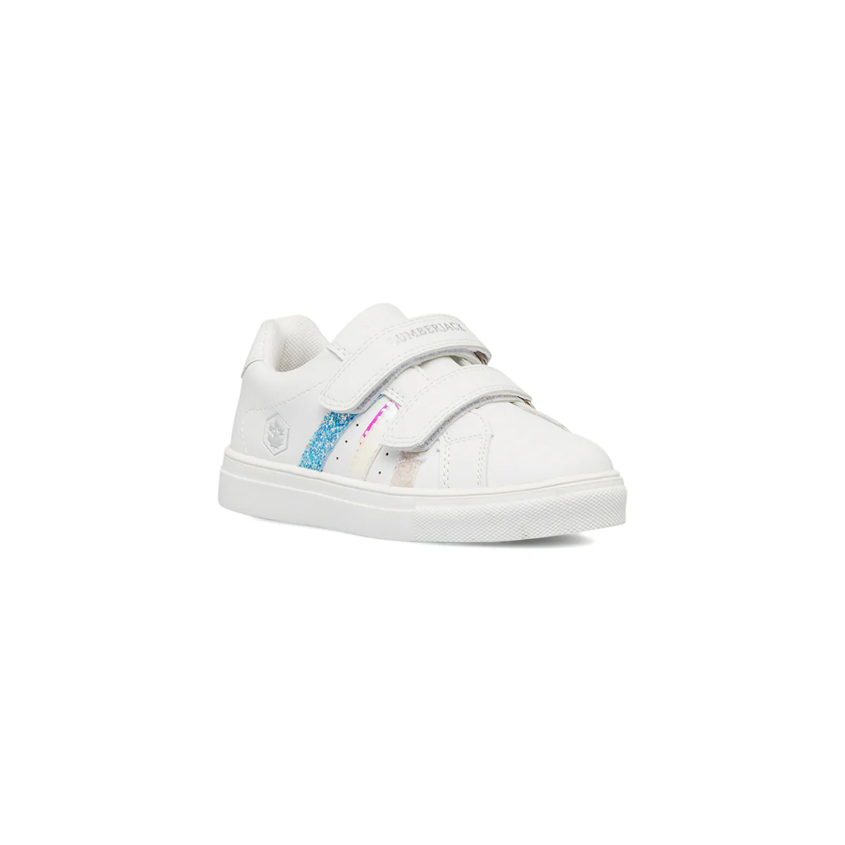 Sneakers da bambina bianche con strisce glitterate Lumberjack Zeta - Image 2