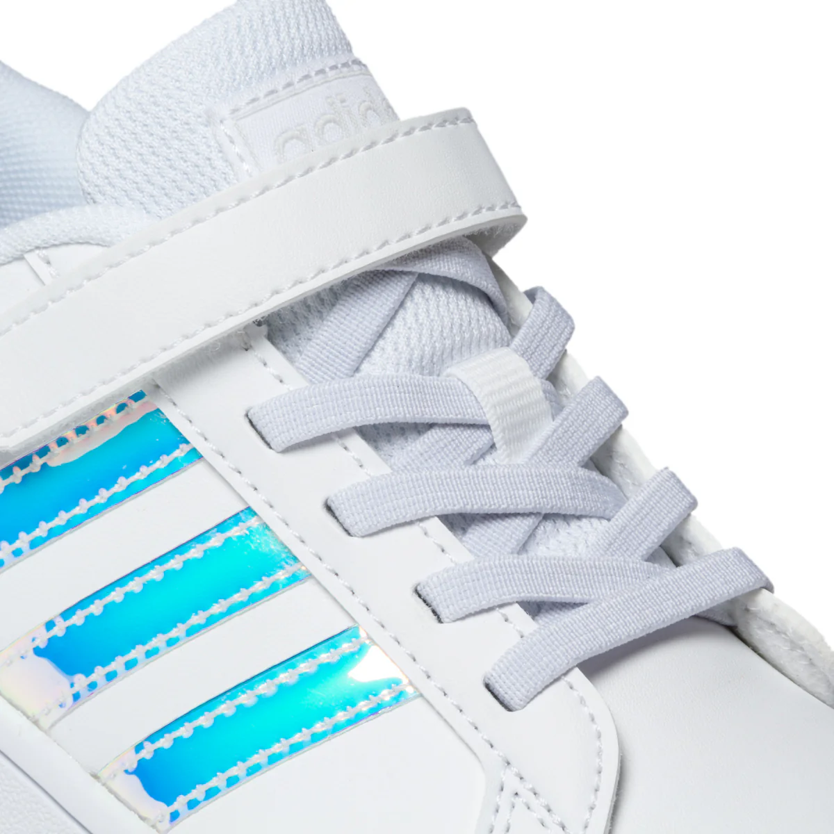 Sneakers da bambina bianche con strisce laminate adidas Grand Court - Image 6