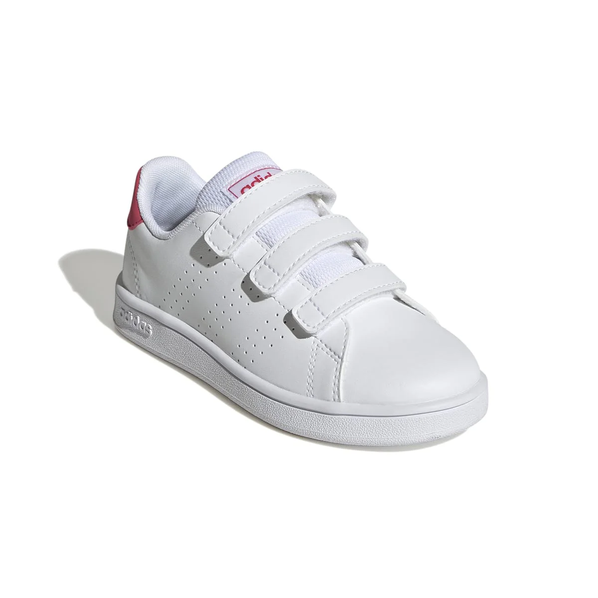 Sneakers da bambina bianche con strisce traforate adidas Advantage Cf C - Image 5