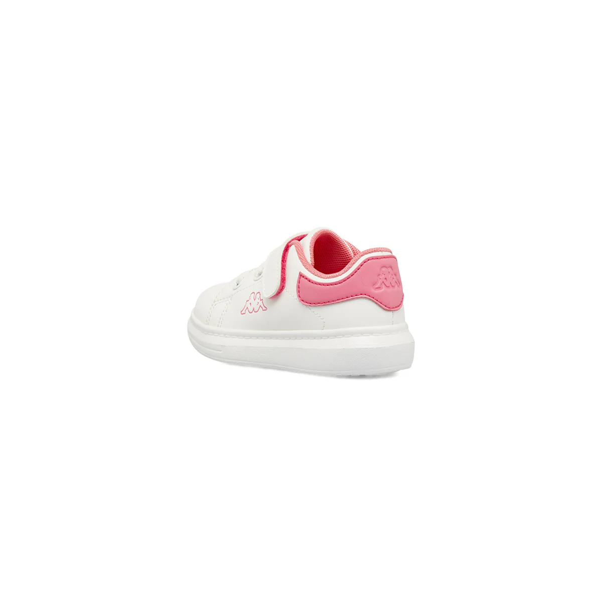 Sneakers da bambina bianche Kappa con strappo e dettagli rosa - Image 3