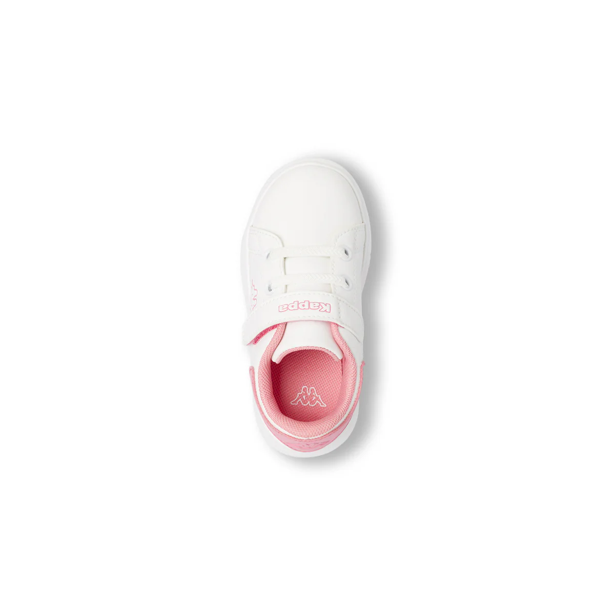 Sneakers da bambina bianche Kappa con strappo e dettagli rosa - Image 6