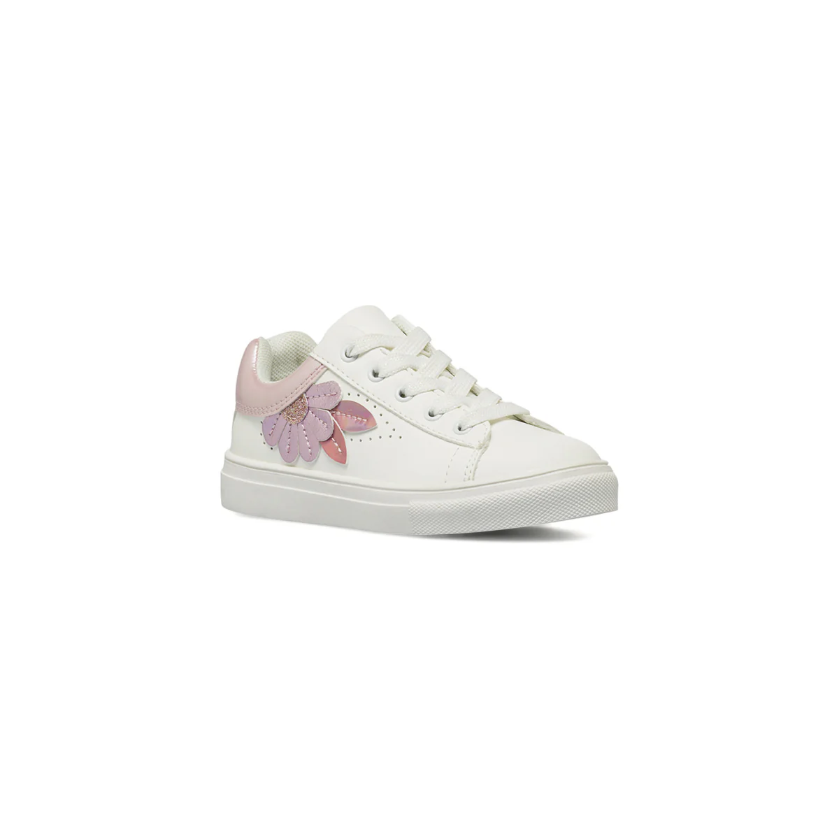 Sneakers da Bambina bianche Le scarpe di Alice con fiori glitter e zip - Image 2