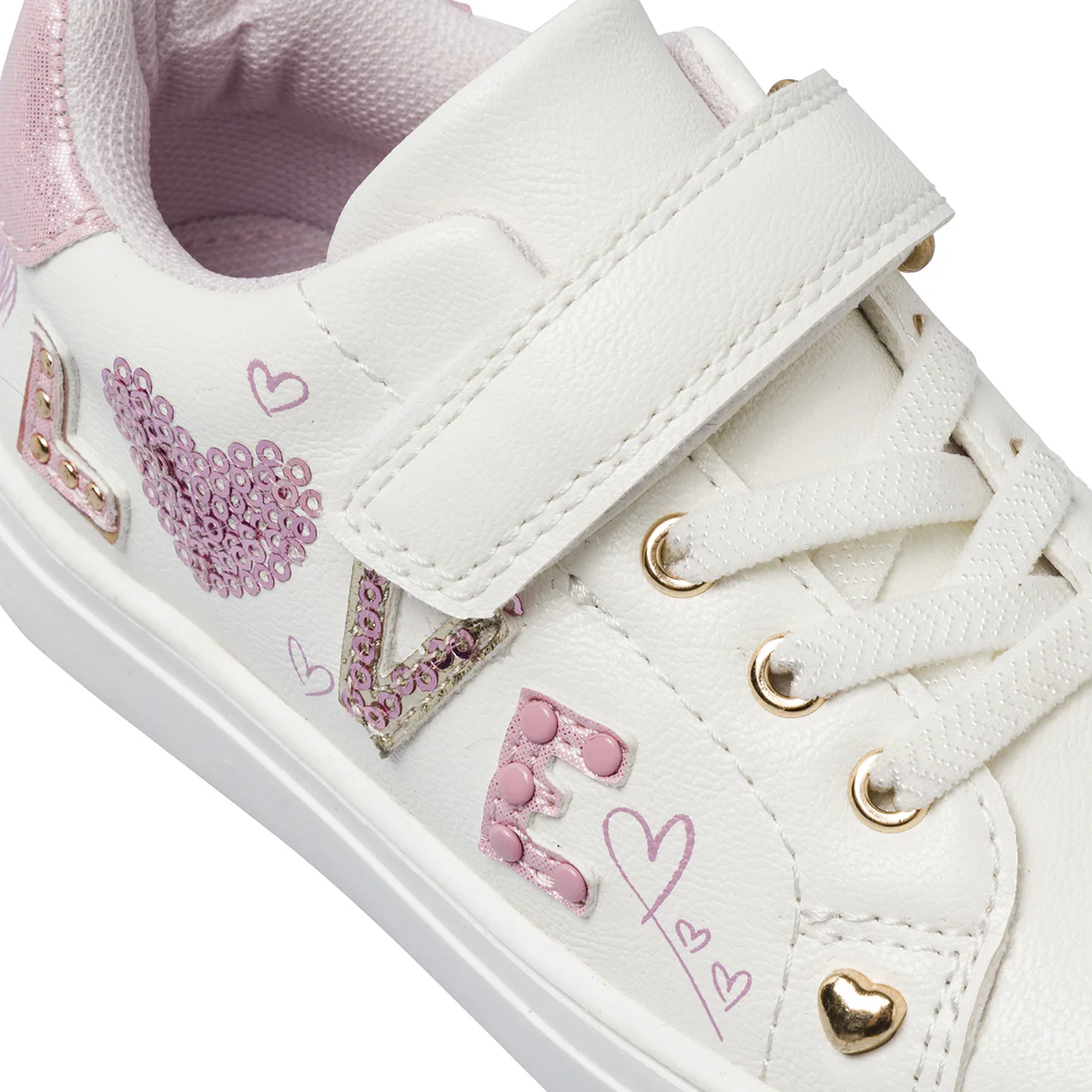 Sneakers da Bambina bianche Le scarpe di Alice con strappo e glitter - Image 5
