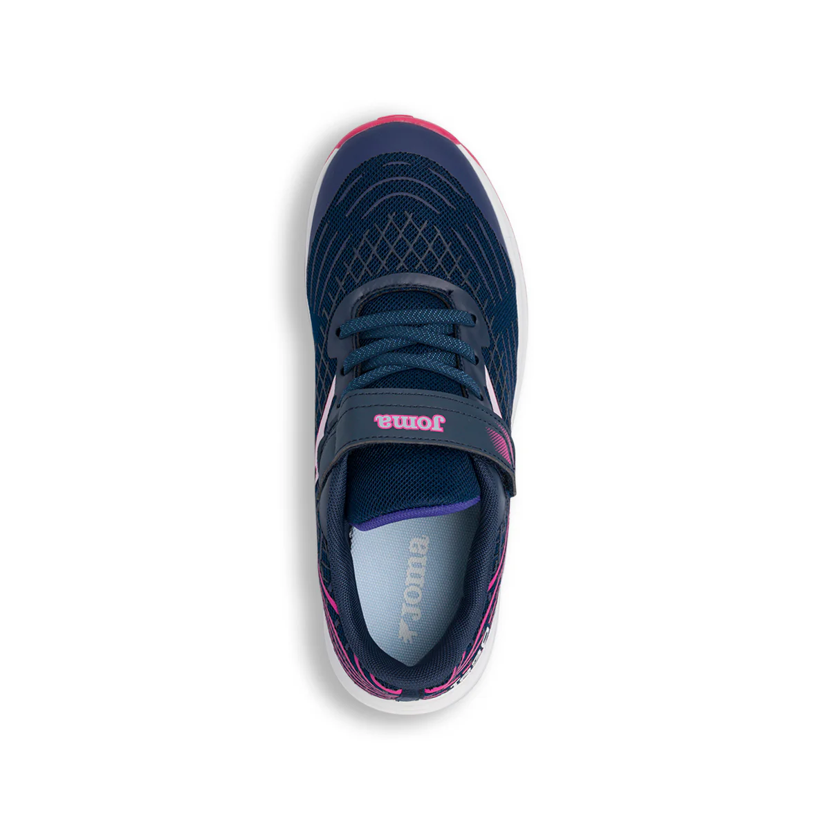 Sneakers da bambina blu in tessuto tecnico con lacci e strappo in velcro Joma JR30 - Image 5