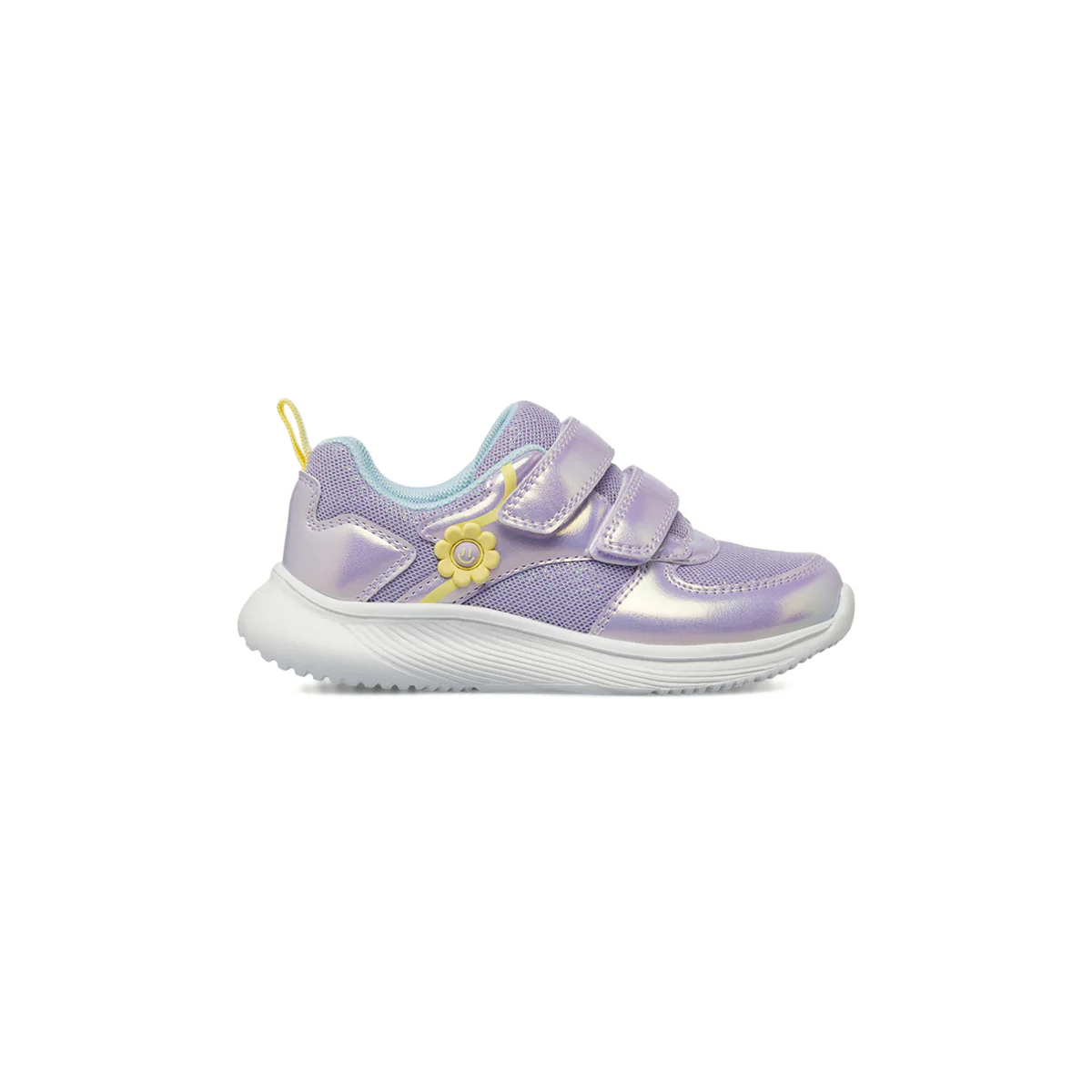 Sneakers da bambina lilla iridescente con strappo Le scarpe di Alice