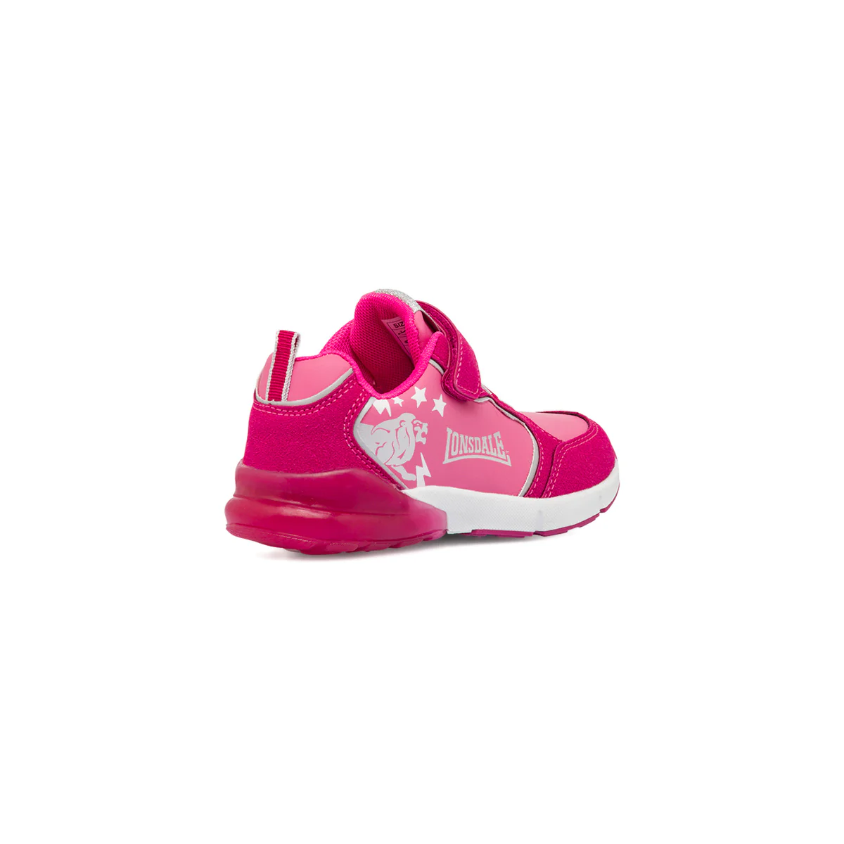 Sneakers da bambina Lonsdale fucsia con luci nella suola - Image 3