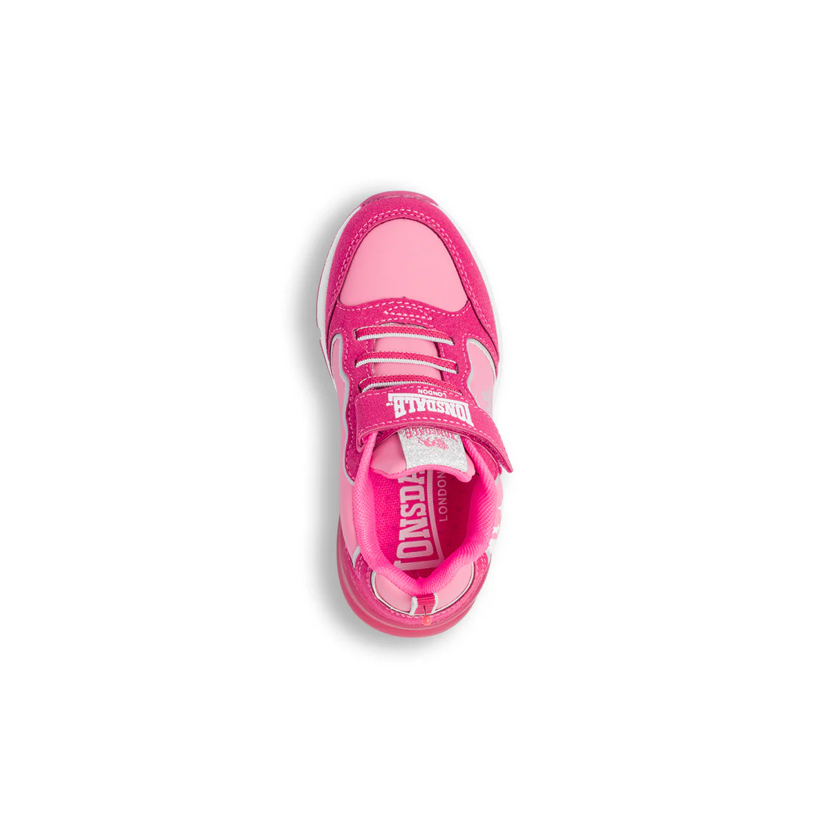 Sneakers da bambina Lonsdale fucsia con luci nella suola - Image 6