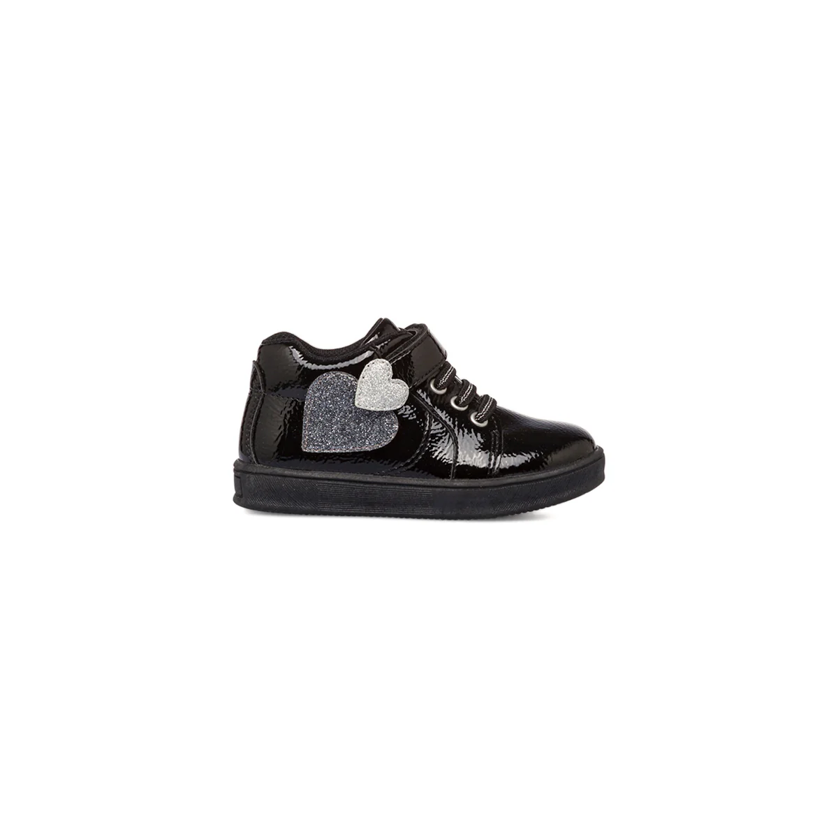 Sneakers da bambina nere effetto vernice Chicco