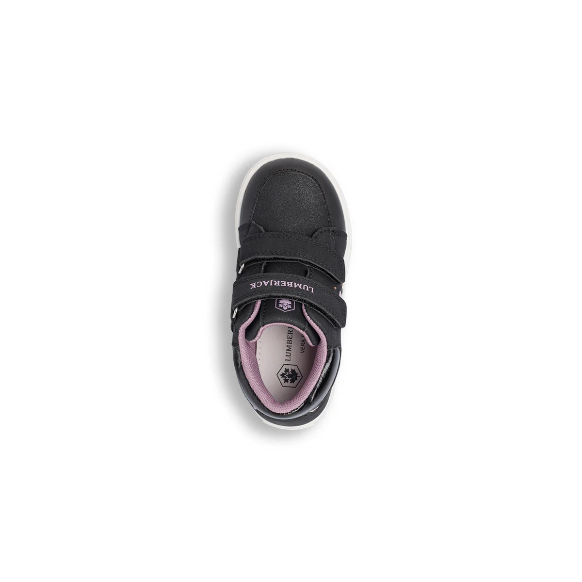Sneakers da bambina nere Lumberjack con glitter e chiusura a strappo - Image 6
