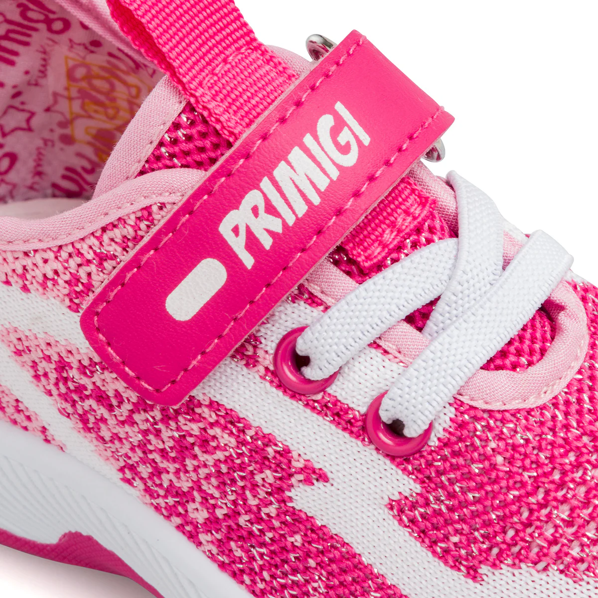 Sneakers da bambina primi passi fucsia e bianco Primigi Baby Rush - Image 2