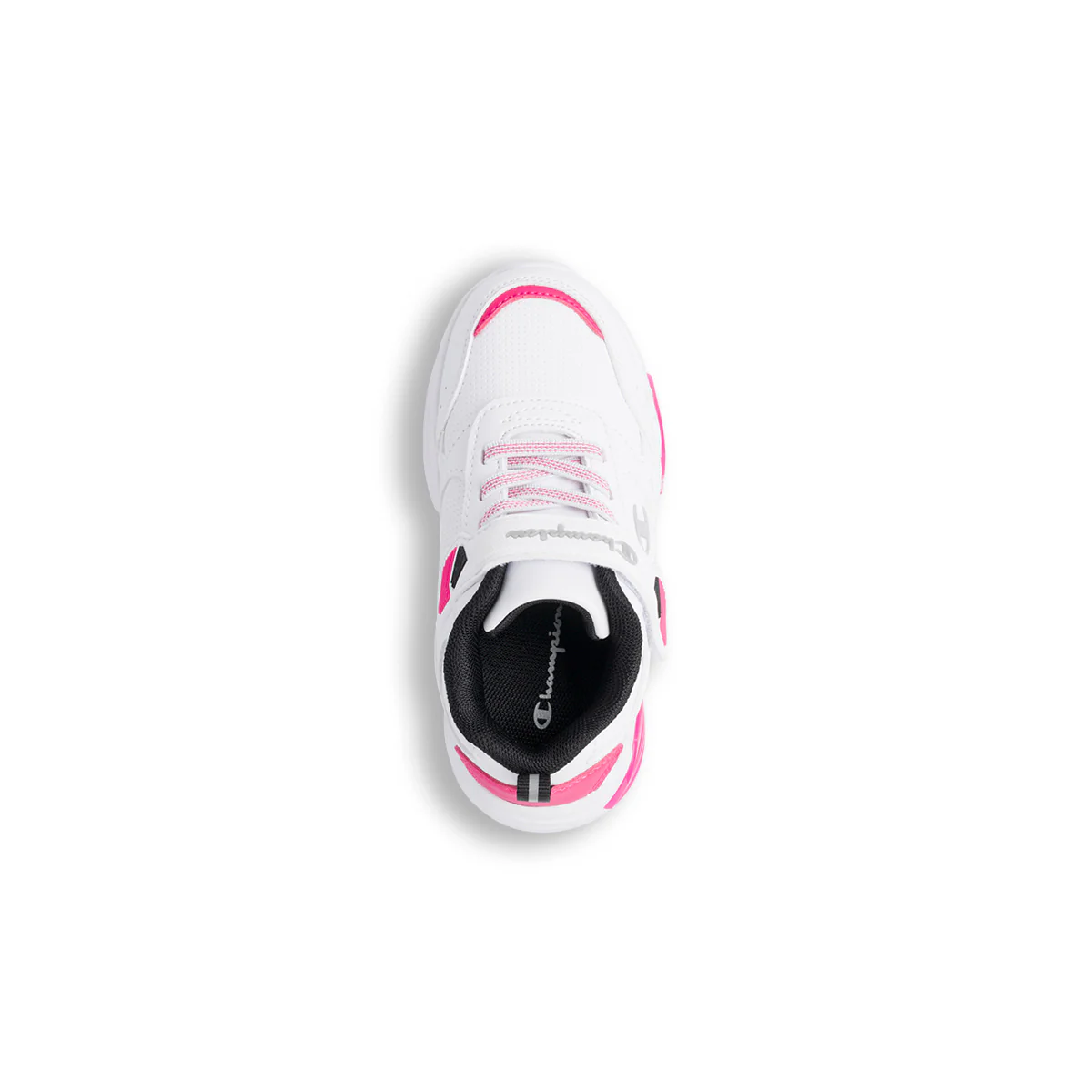 Sneakers da bambina primi passi rosa e bianche con luci nella suola Champion Wave - Image 6