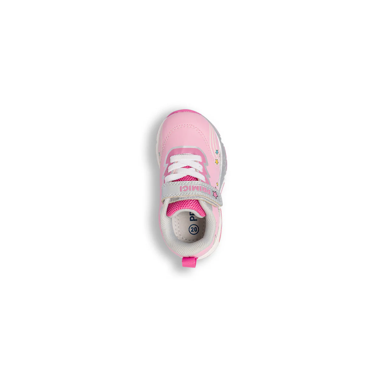Sneakers da bambina rosa con disegni luna e stelle e Luci Primigi - Image 7