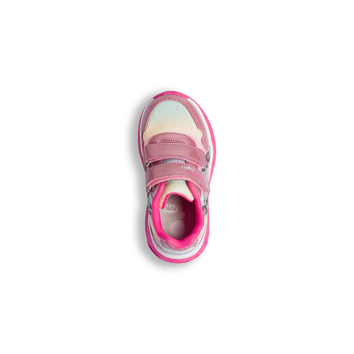 Sneakers da bambina rosa con glitter e luci nella suola Chicco - Image 6