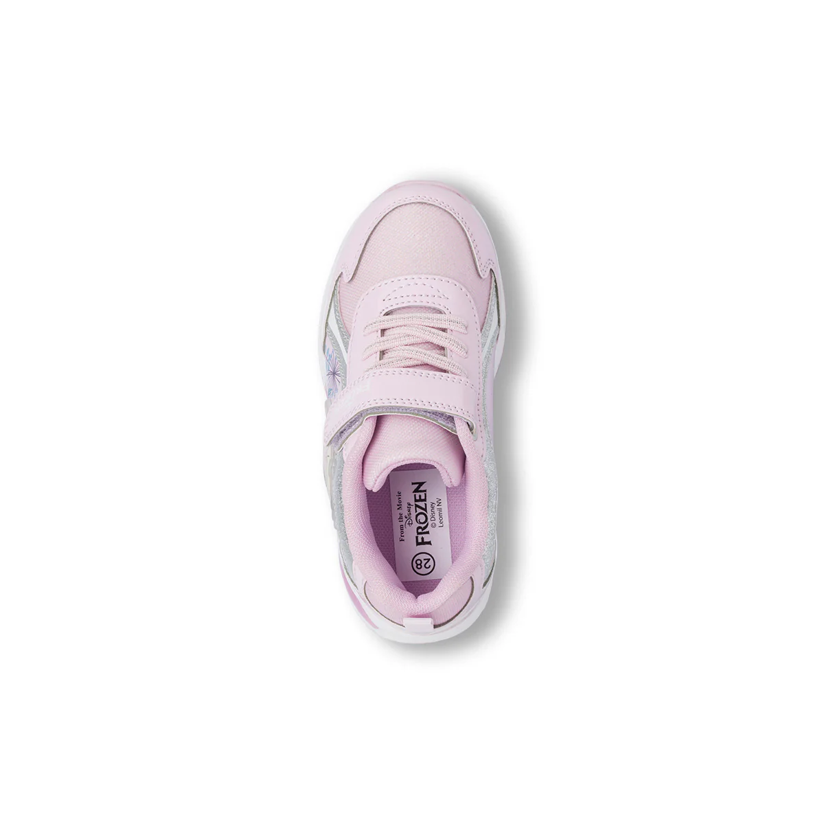 Sneakers da bambina rosa con luci nella suola e stampa Frozen - Image 5