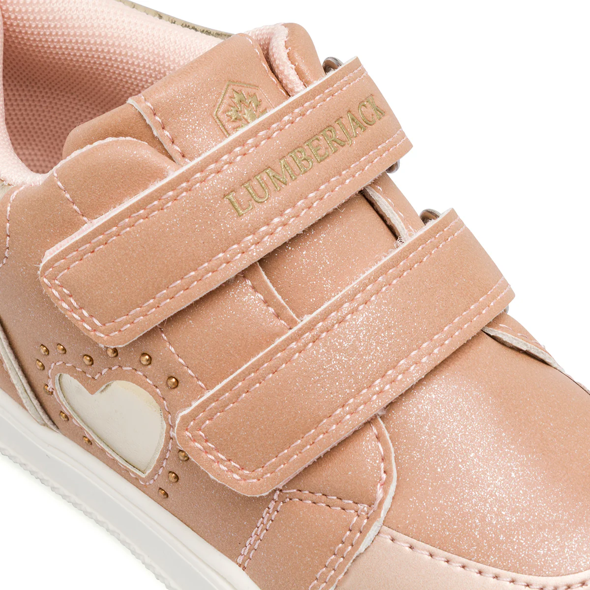 Sneakers da bambina rosa Lumberjack effetto iridescente e strappo - Image 5