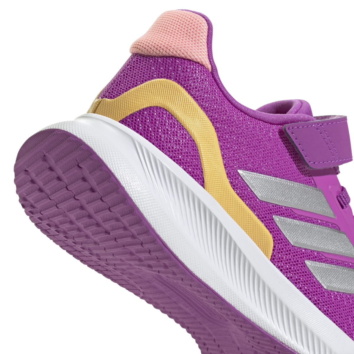 Sneakers da bambina viola con dettagli arancioni e logo adidas Runfalcon 5 - Image 10