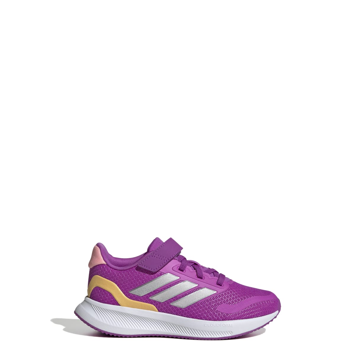 Sneakers da bambina viola con dettagli arancioni e logo adidas Runfalcon 5 - Image 4