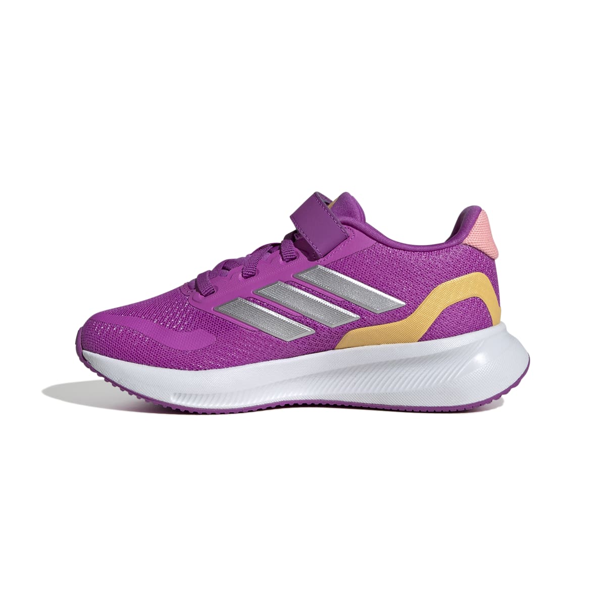 Sneakers da bambina viola con dettagli arancioni e logo adidas Runfalcon 5 - Image 7