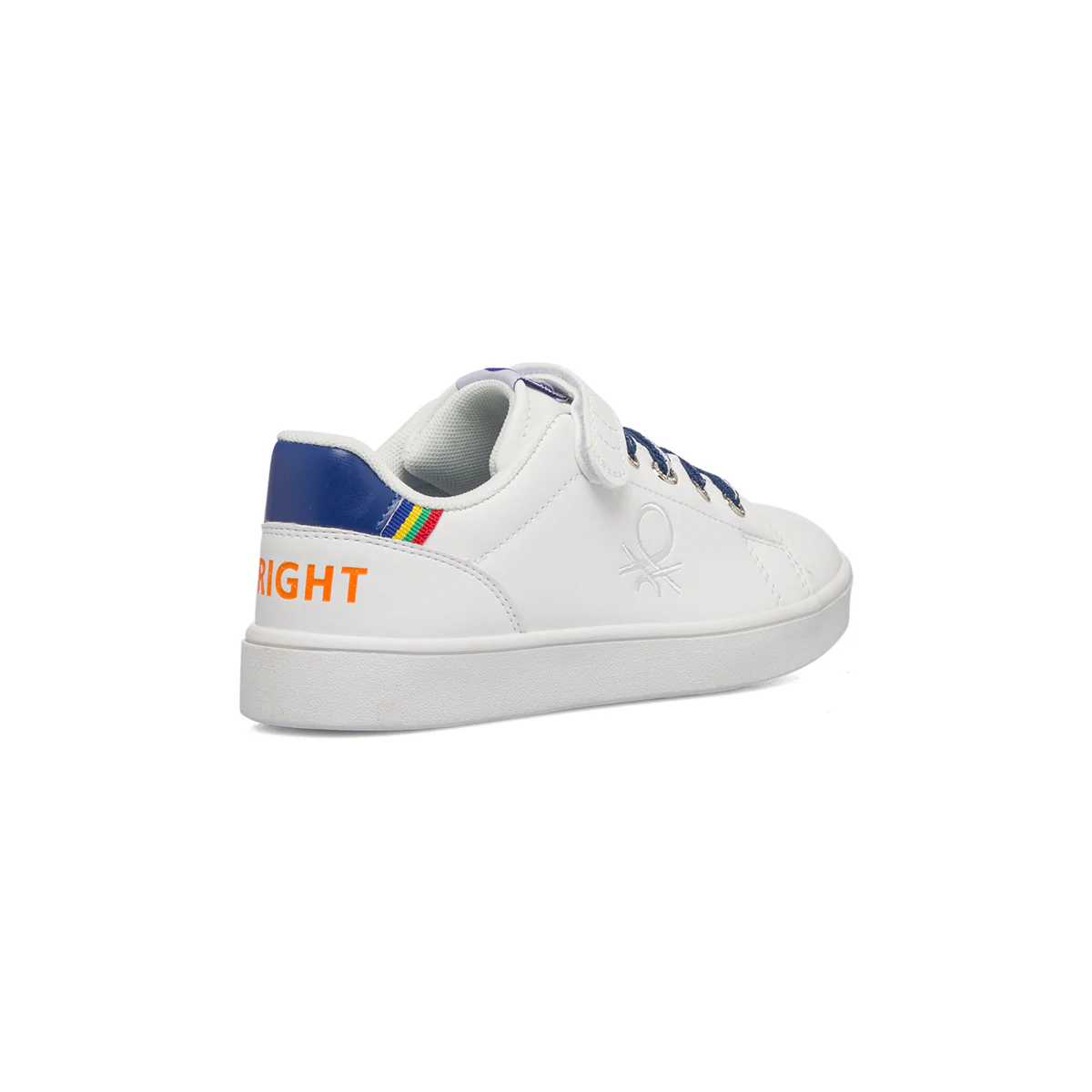 Sneakers da bambino bianche con dettagli blu Benetton Penn Crack - Image 11