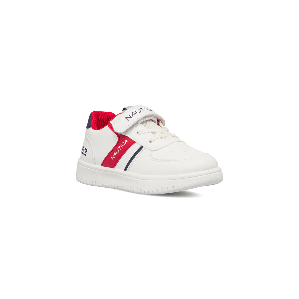 Sneakers da bambino bianche con dettagli blu e rossi Nautica - Image 2