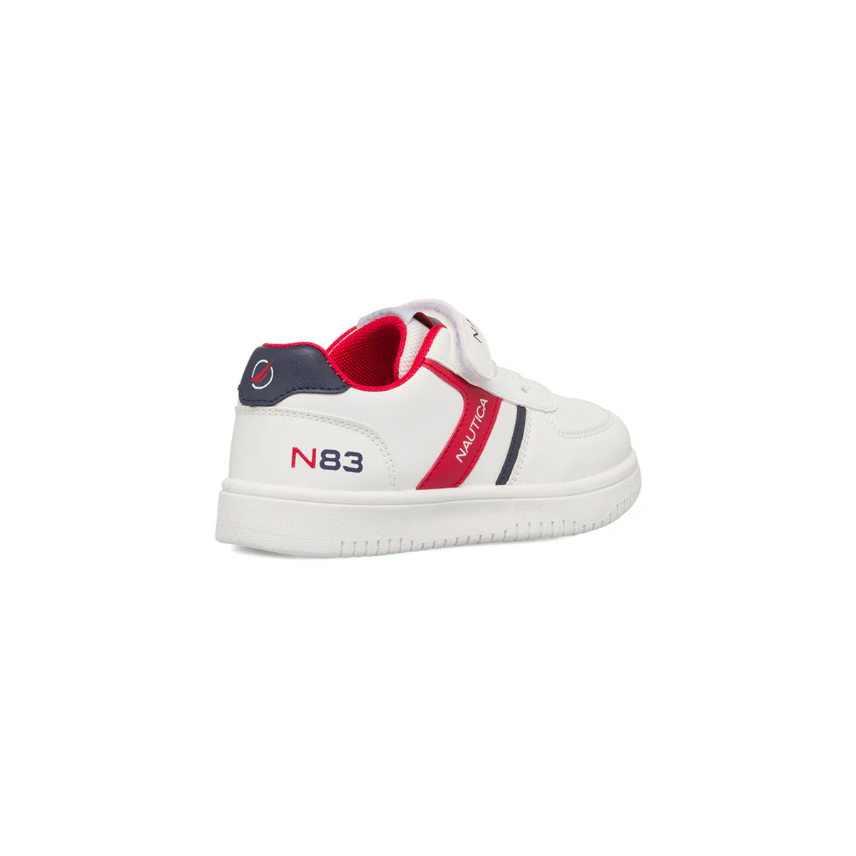 Sneakers da bambino bianche con dettagli blu e rossi Nautica - Image 3