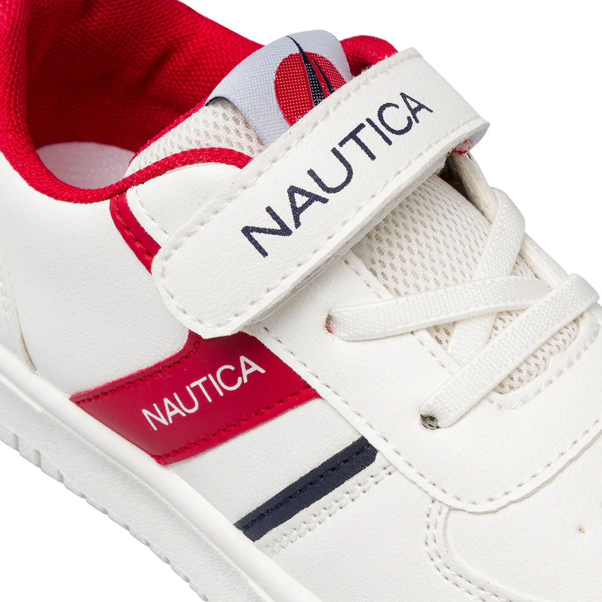 Sneakers da bambino bianche con dettagli blu e rossi Nautica - Image 7