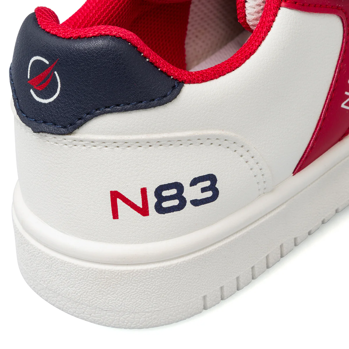 Sneakers da bambino bianche con dettagli blu e rossi Nautica - Image 8