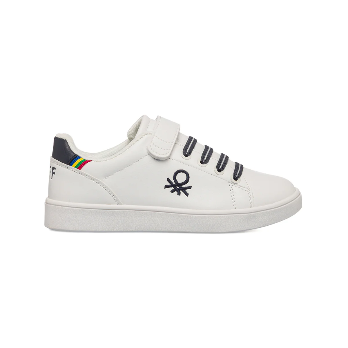 Sneakers da bambino bianche con dettagli neri Benetton Penn LTX