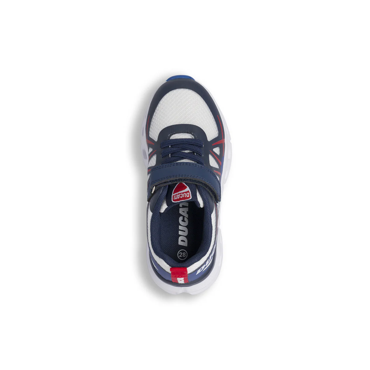 Sneakers da Bambino bianche con inserti blu Ducati - Image 5