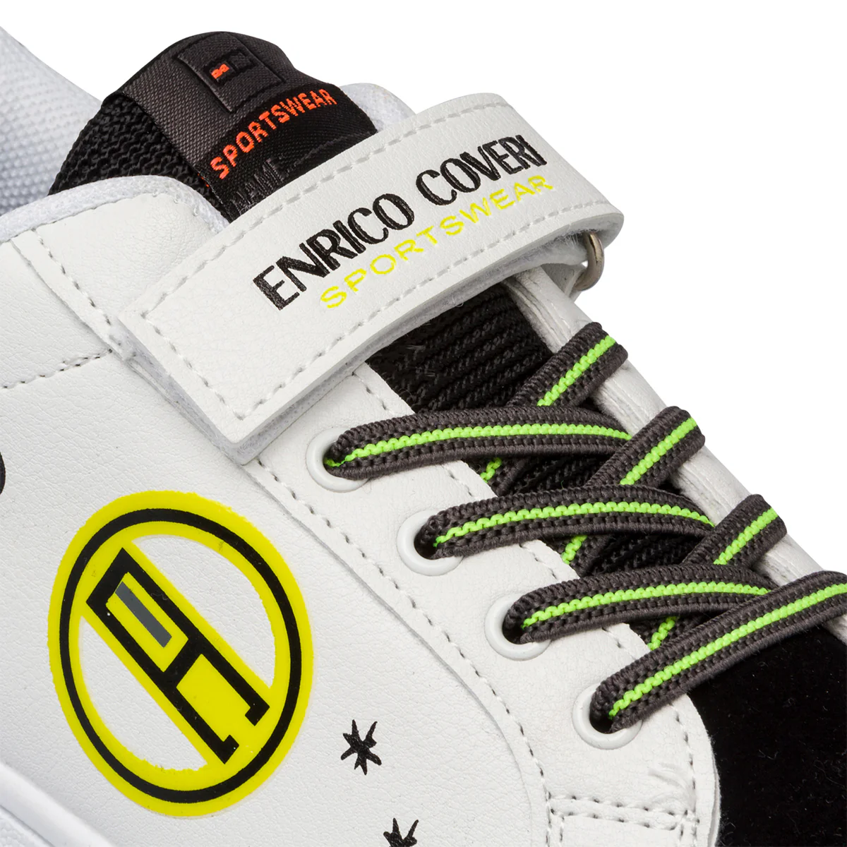 Sneakers da bambino bianche con stampa laterale Enrico Coveri Golden - Image 6