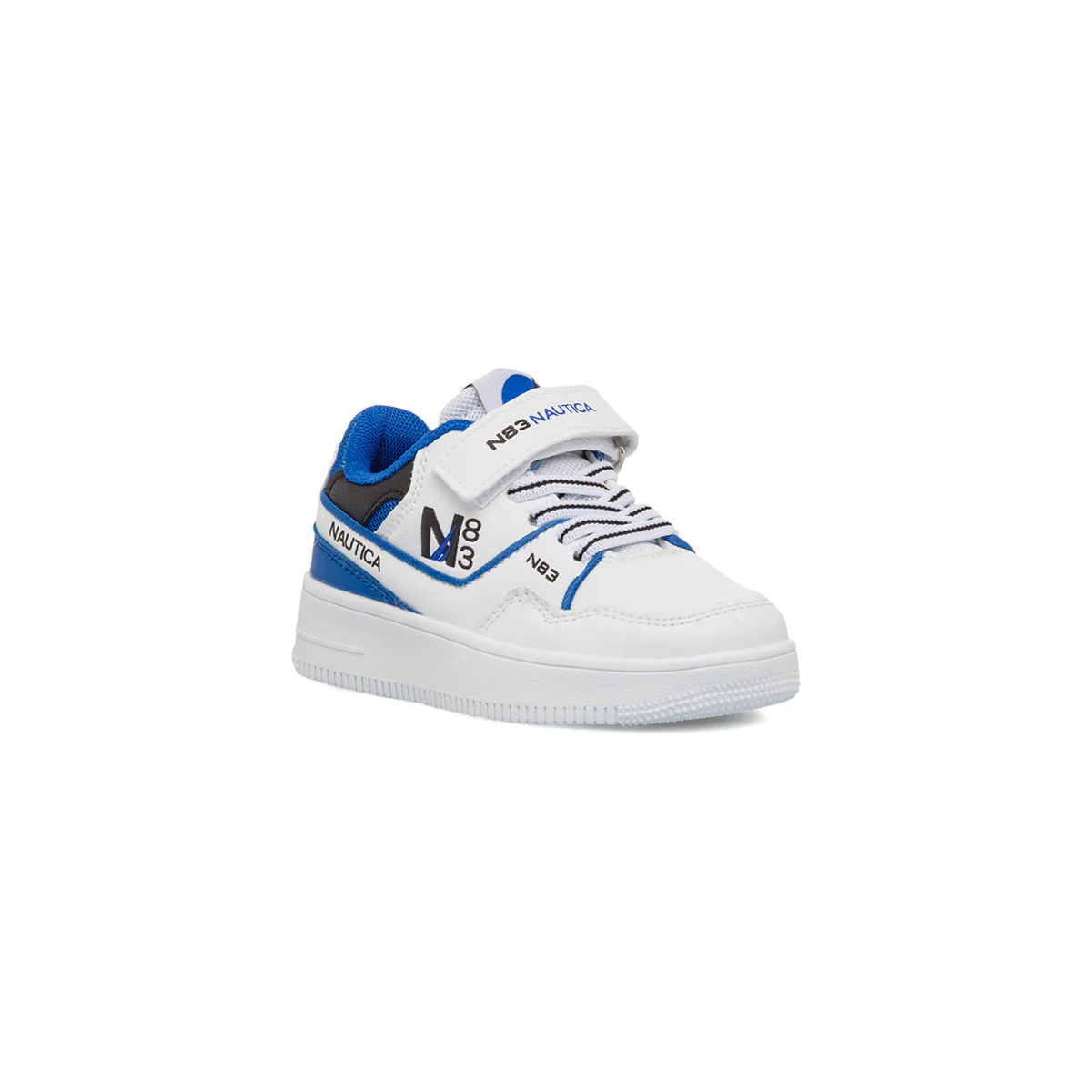 Sneakers da bambino bianche nere e blu chiusura a velcro Nautica - Image 2