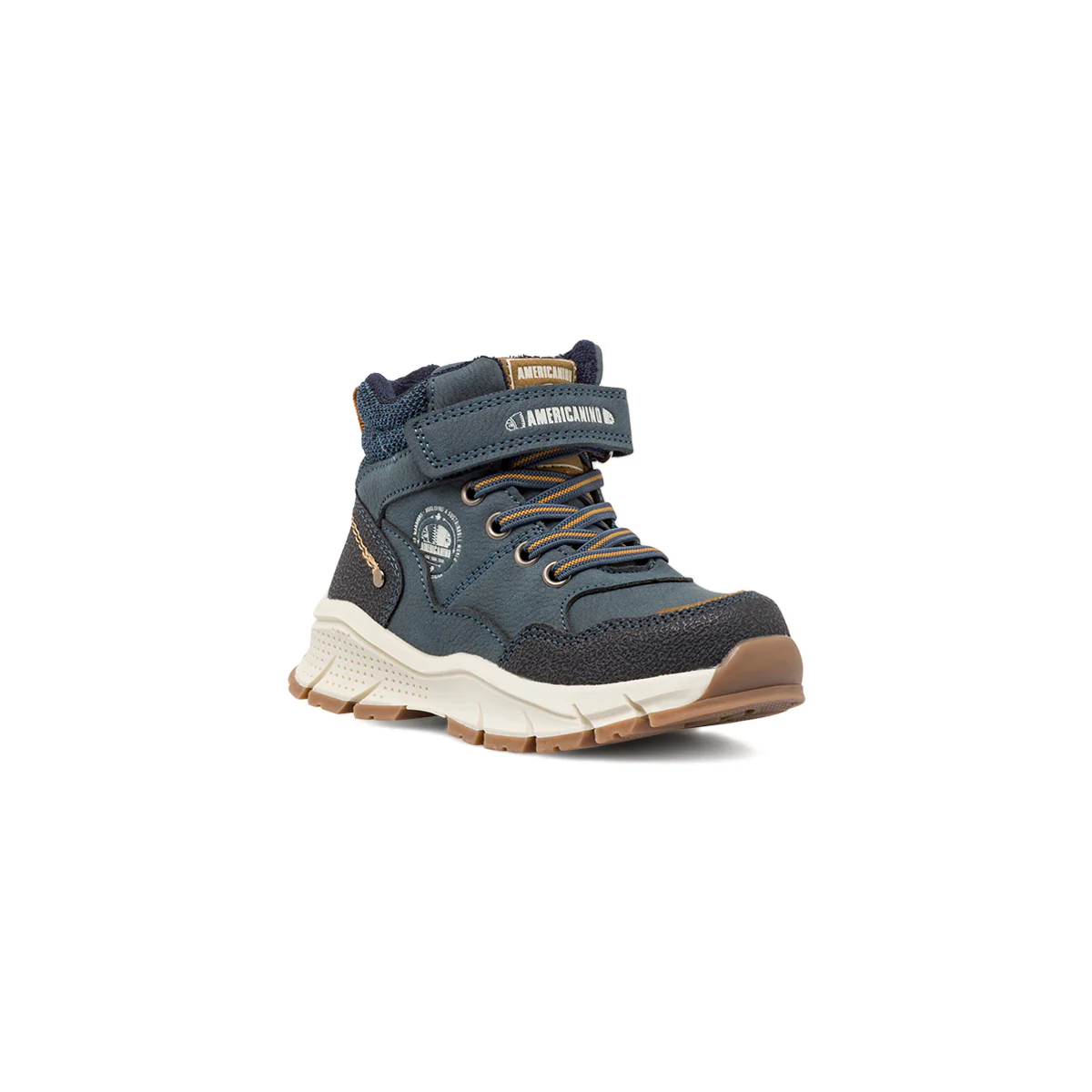 Sneakers da bambino blu Americanino stile outdoor con strappo e zip - Image 2