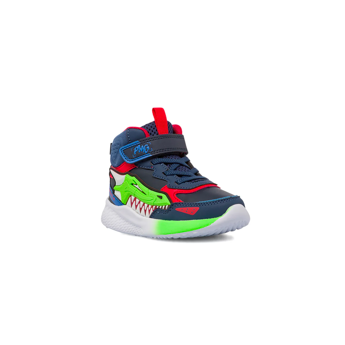 Sneakers da bambino blu con applicazione a squalo e chiusura a strappo Primigi - Image 2