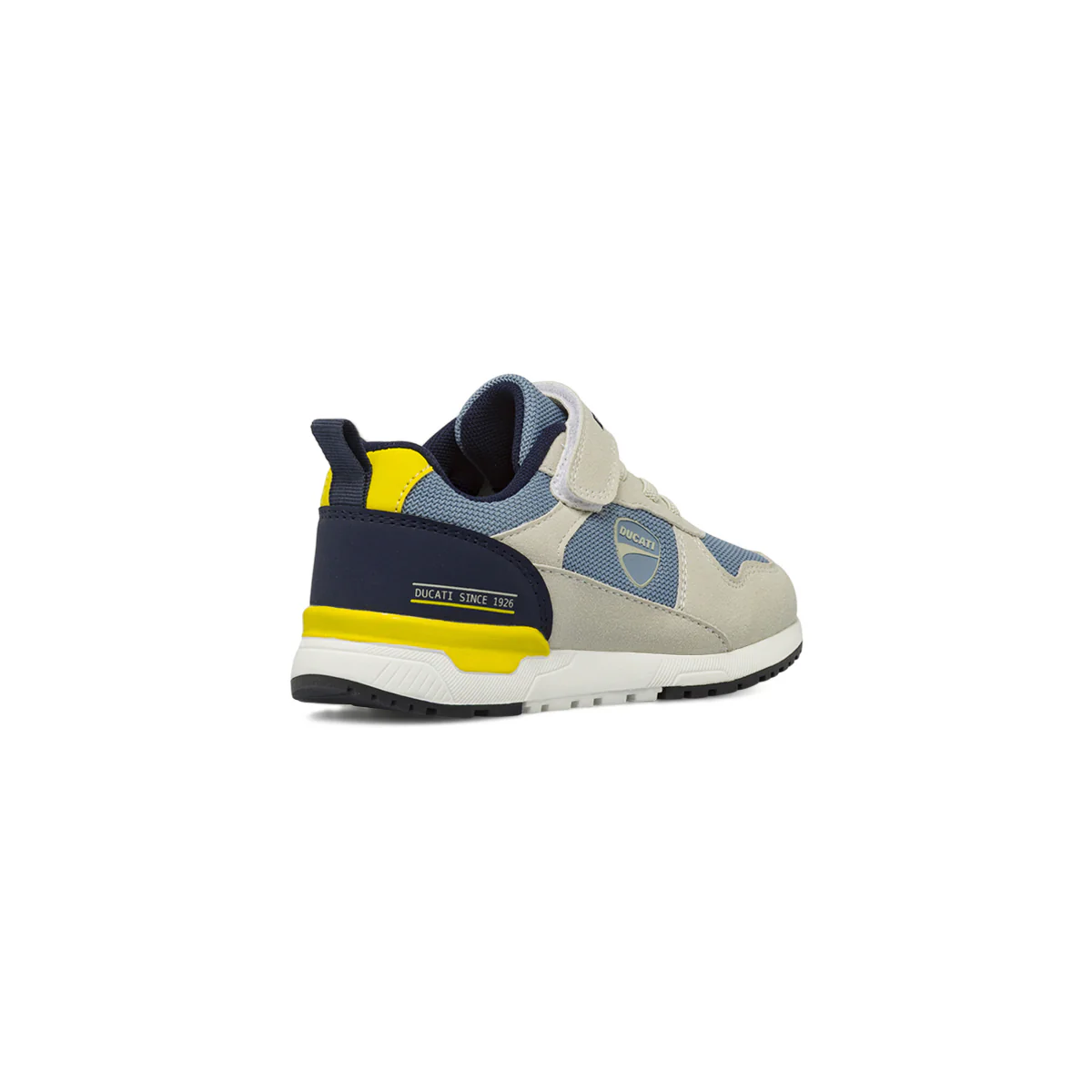 Sneakers da bambino blu con dettagli beige Ducati - Image 3