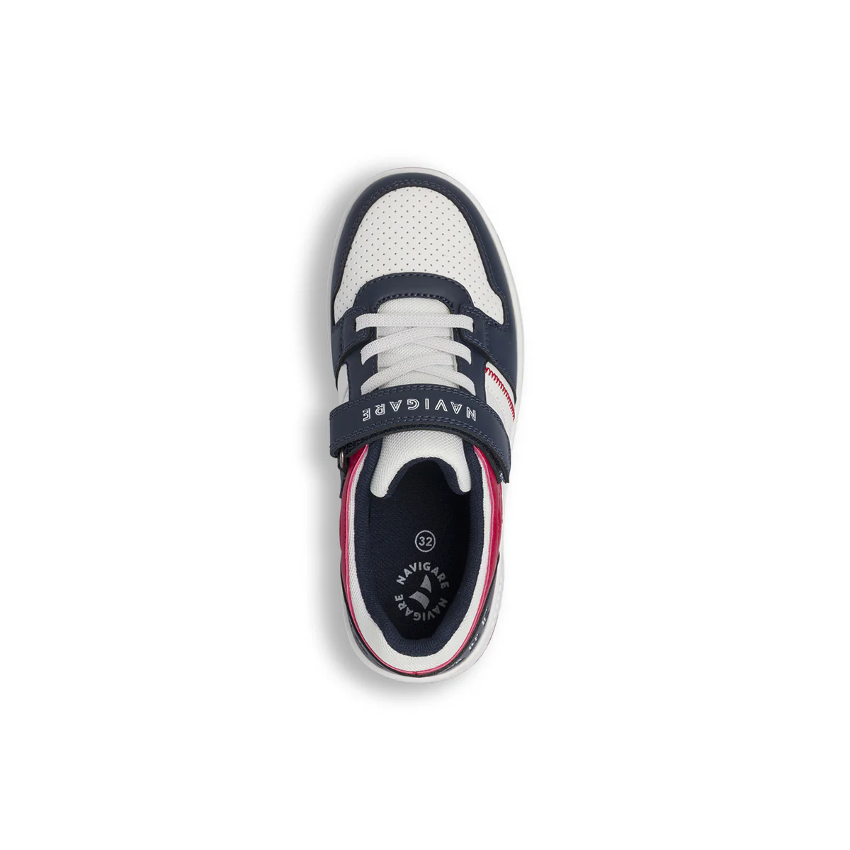 Sneakers da bambino blu con dettagli bianchi e rossi Navigare - Image 4
