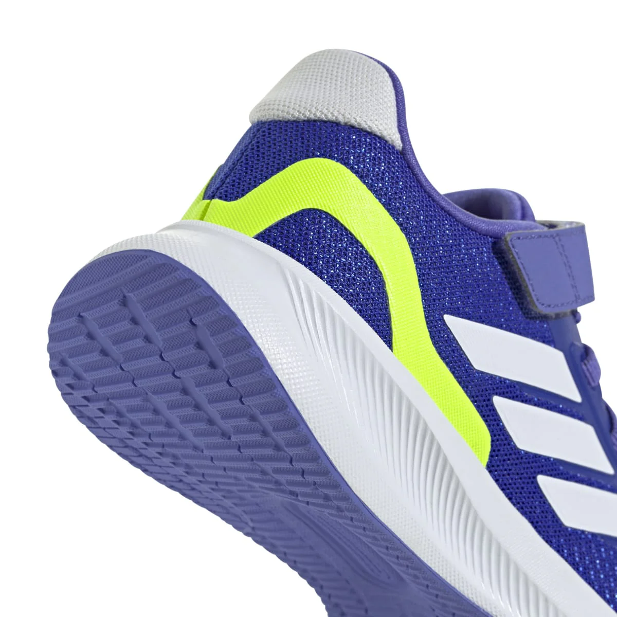 Sneakers da bambino blu con dettagli gialli e logo adidas Runfalcon 5 - Image 10