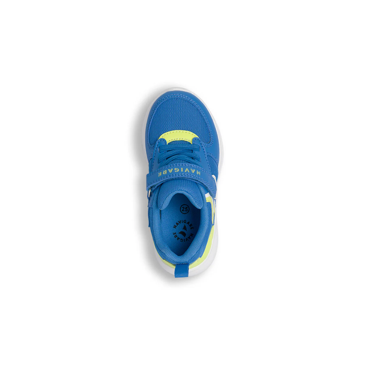 Sneakers da bambino blu con dettagli giallo fluo e strappo Navigare - Image 6