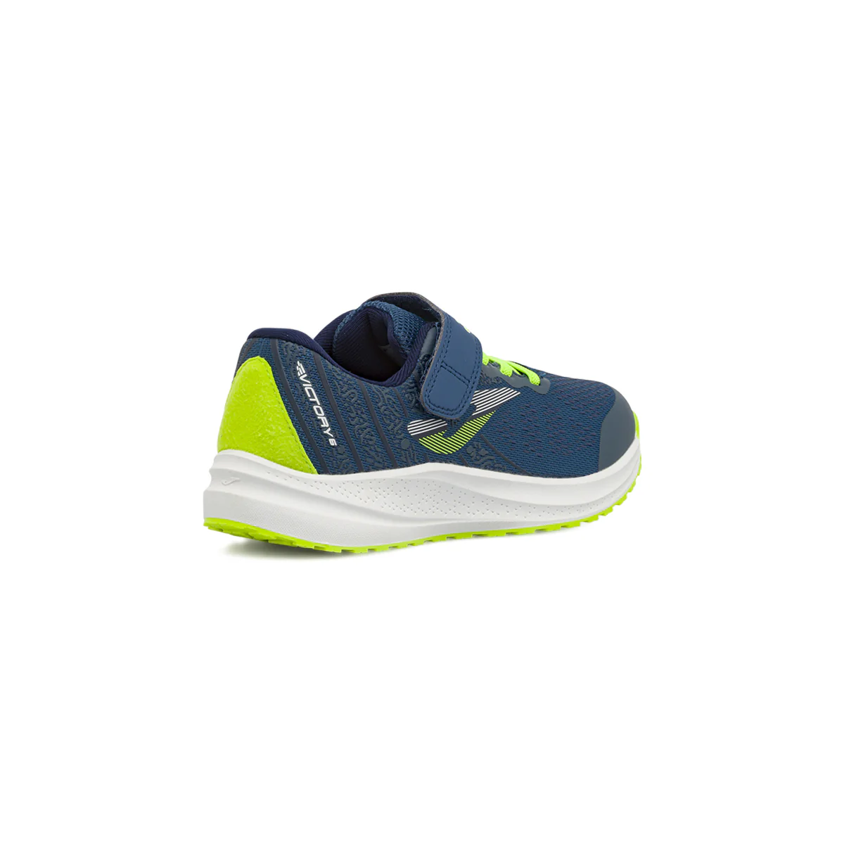 Sneakers da Bambino blu con dettagli verde lime e strappo Joma - Image 3