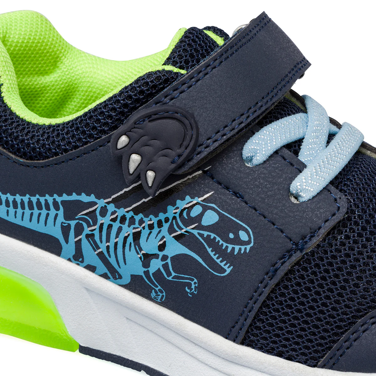 Sneakers da bambino blu con stampa laterale e con luci nella suola Birilli&Monelli - Image 6