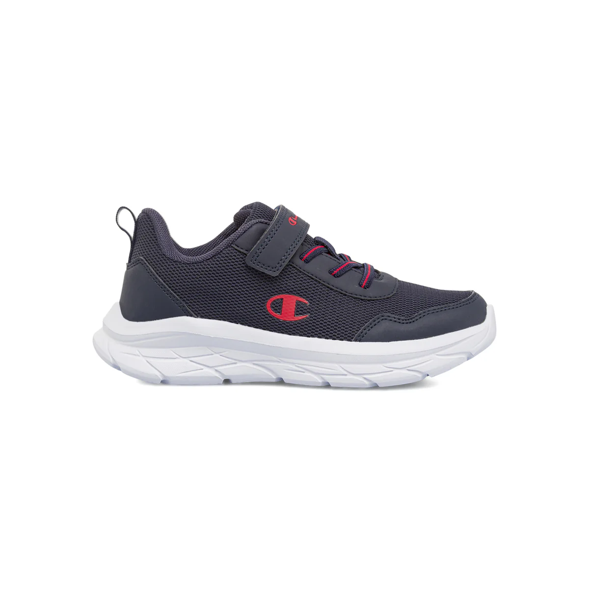 Sneakers da Bambino blu con strappo e dettagli rossi Champion
