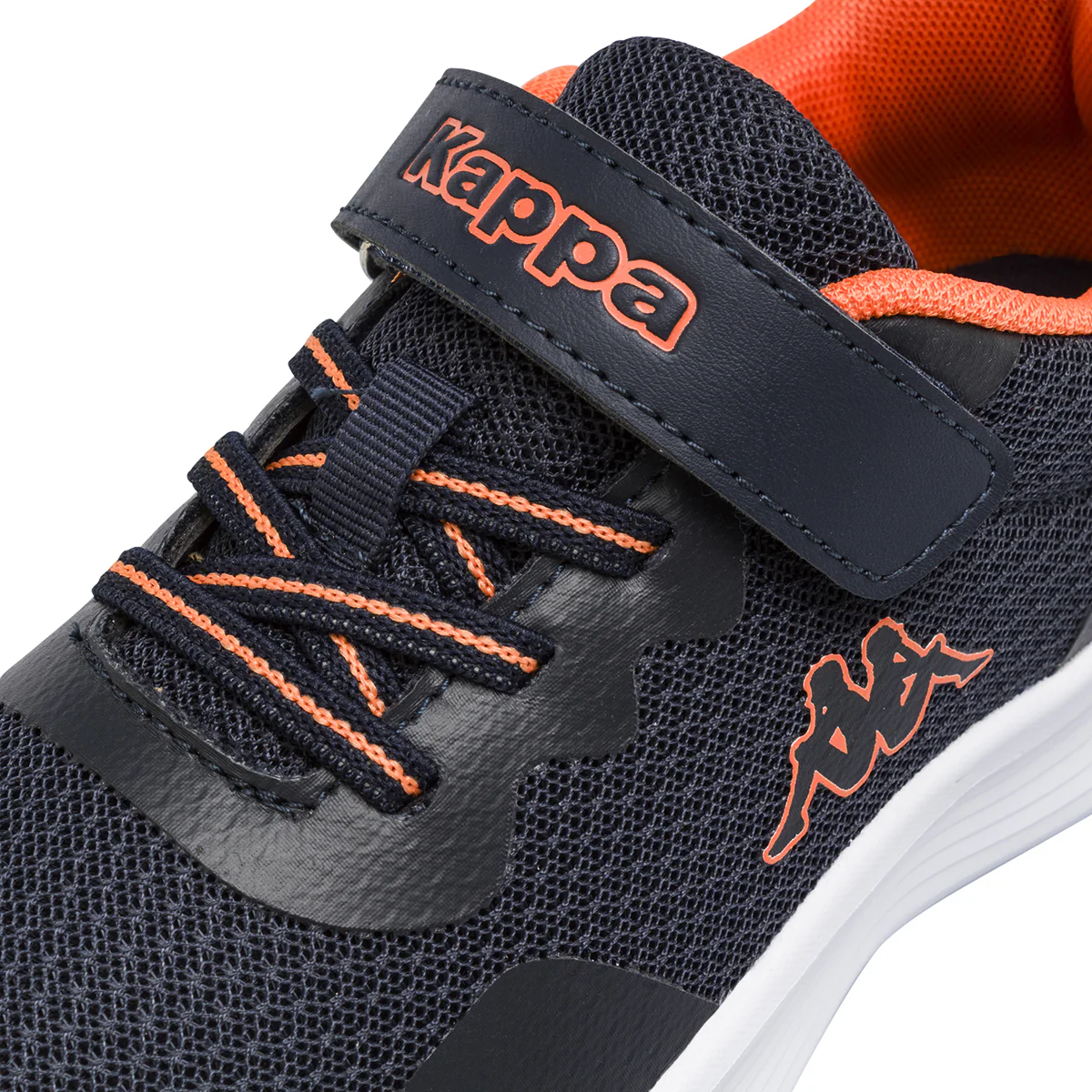 Sneakers da bambino blu e arancione Kappa chiusura a strappo - Image 5