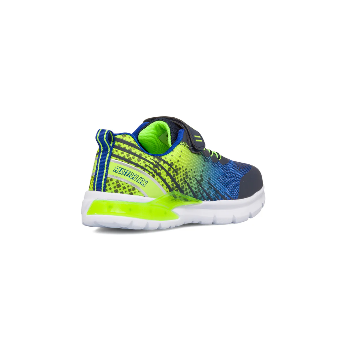 Sneakers da bambino blu e gialle con luci nella suola Australian - Image 3