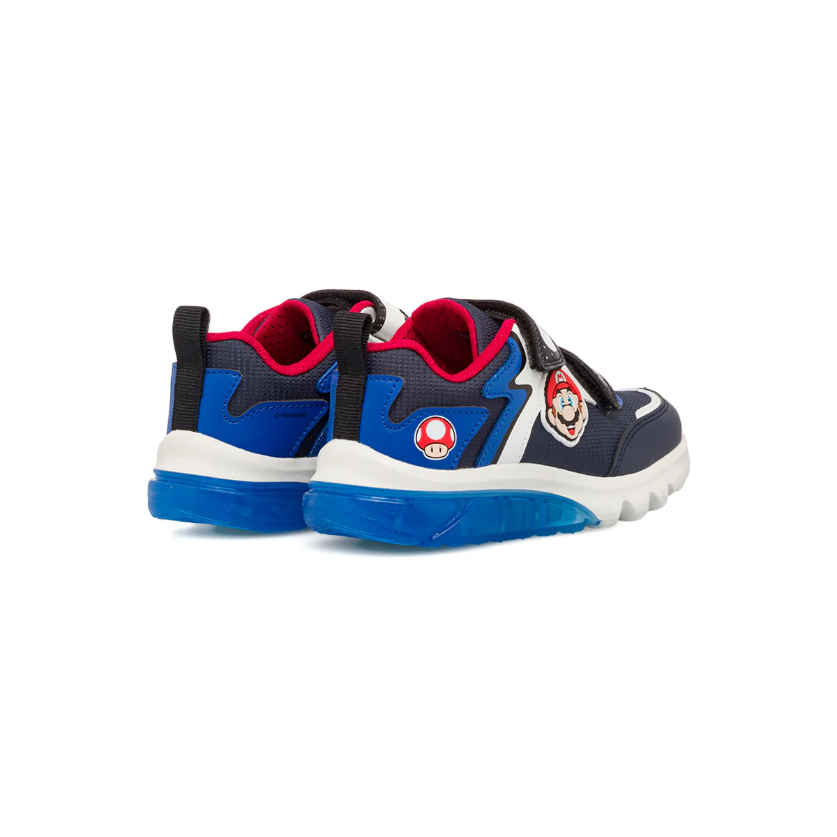 Sneakers da bambino blu e rosse con luci nella suola Geox Super Mario - Image 3