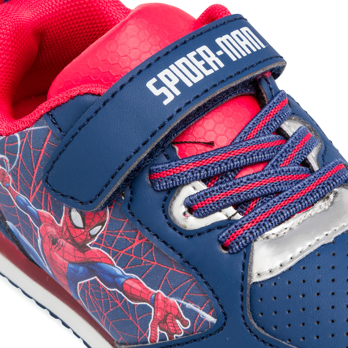 Sneakers da bambino blu e rosse con luci nella suola Spiderman - Image 4