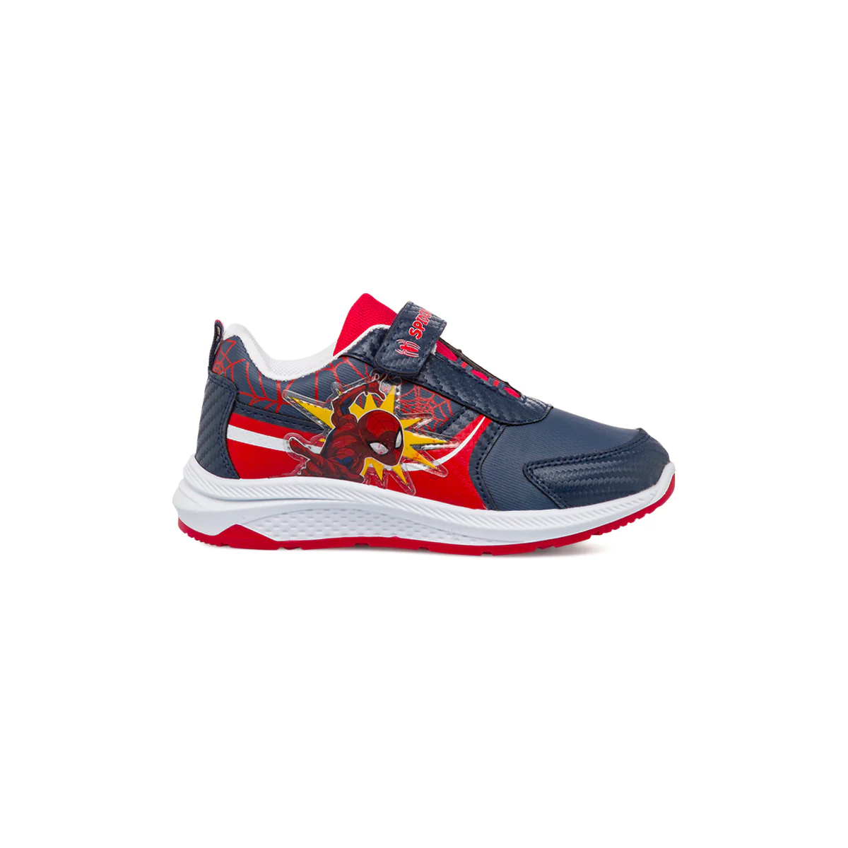 Sneakers da bambino blu e rosse con stampa Spiderman