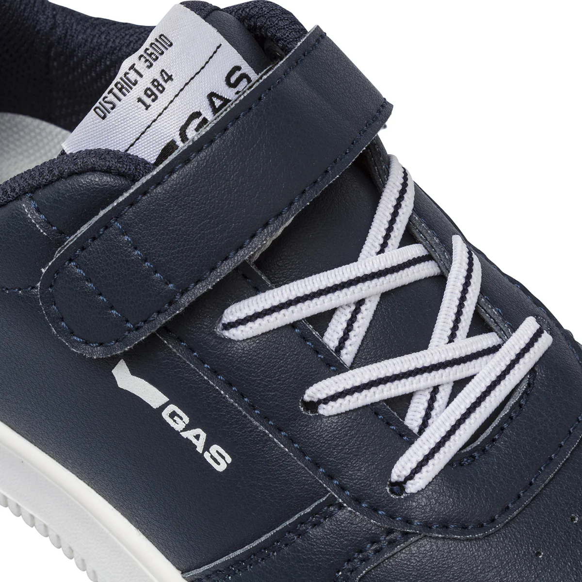 Sneakers da Ragazzo blu Gas con chiusura in velcro e dettagli bianchi - Image 4
