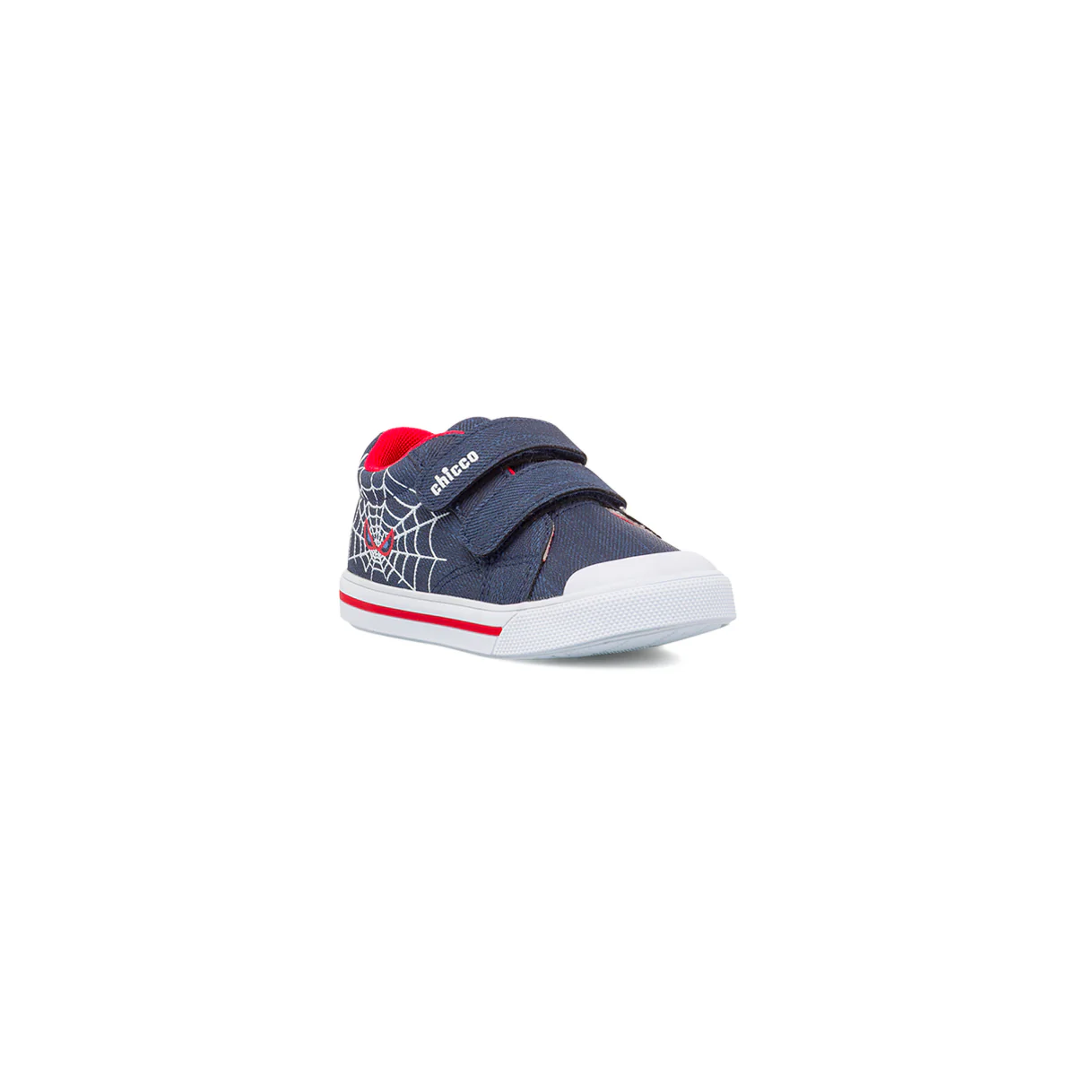 Sneakers da bambino blu in tela con stampa ragnatela e strappi in velcro Chicco - Image 2