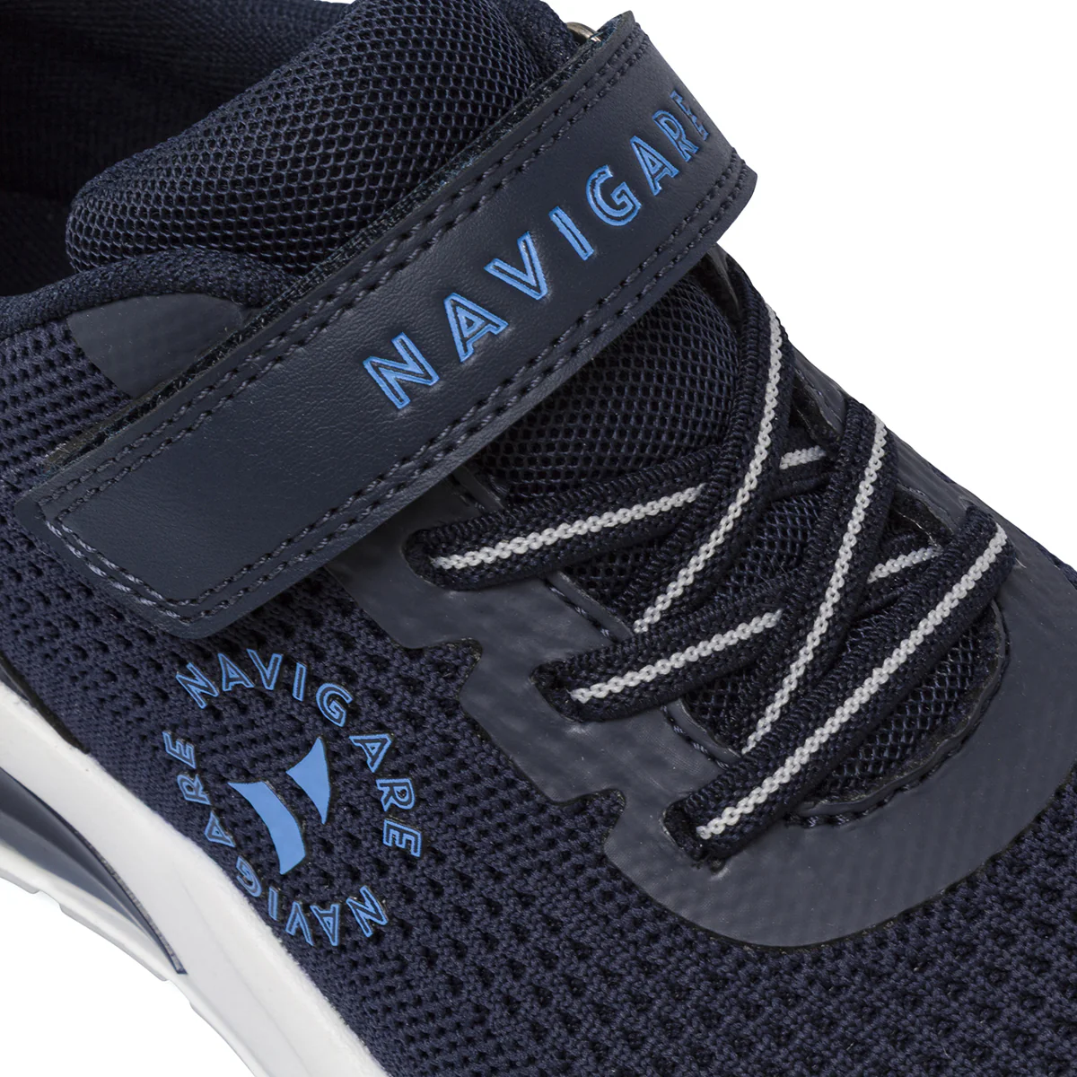 Sneakers da bambino blu in tessuto con luci nella suola Navigare - Image 5