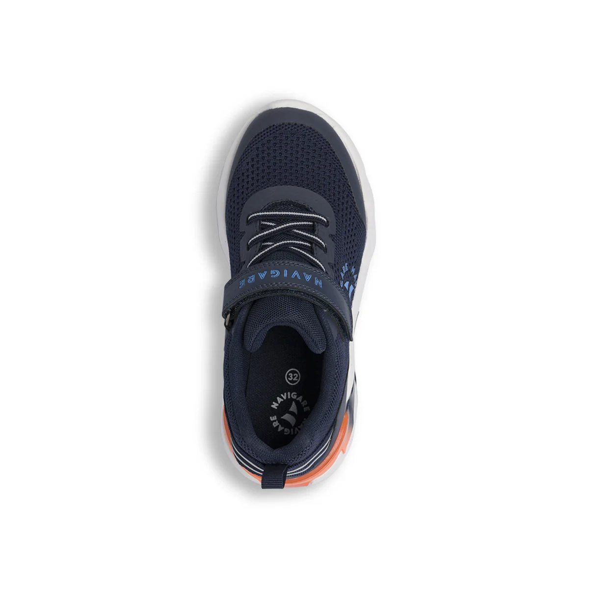 Sneakers da bambino blu in tessuto con luci nella suola Navigare - Image 6